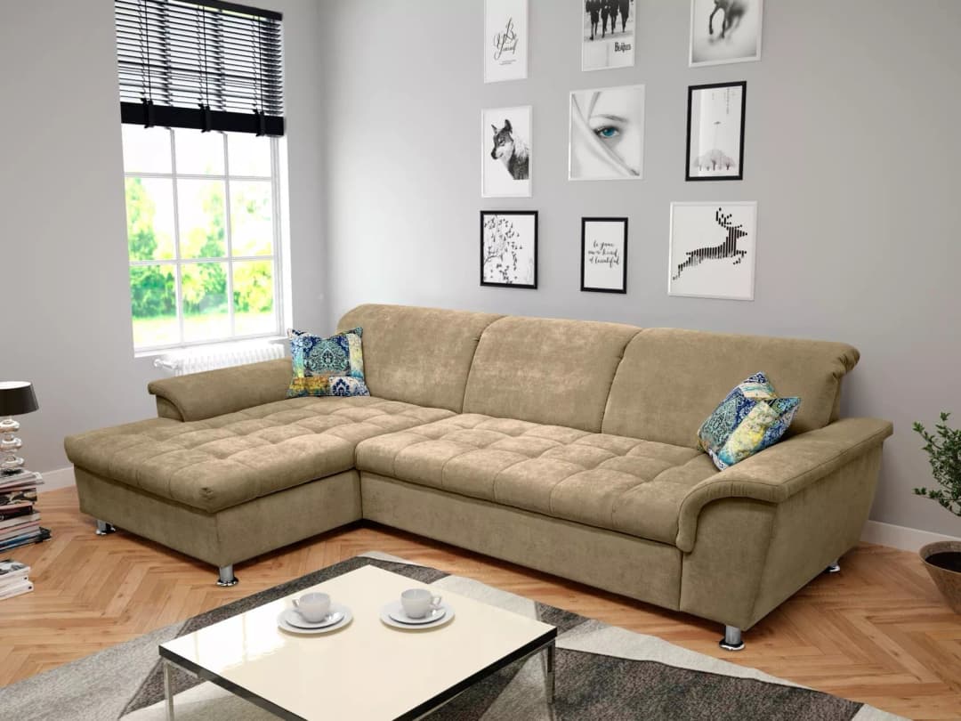 Ecksofa Drenchia | Beige