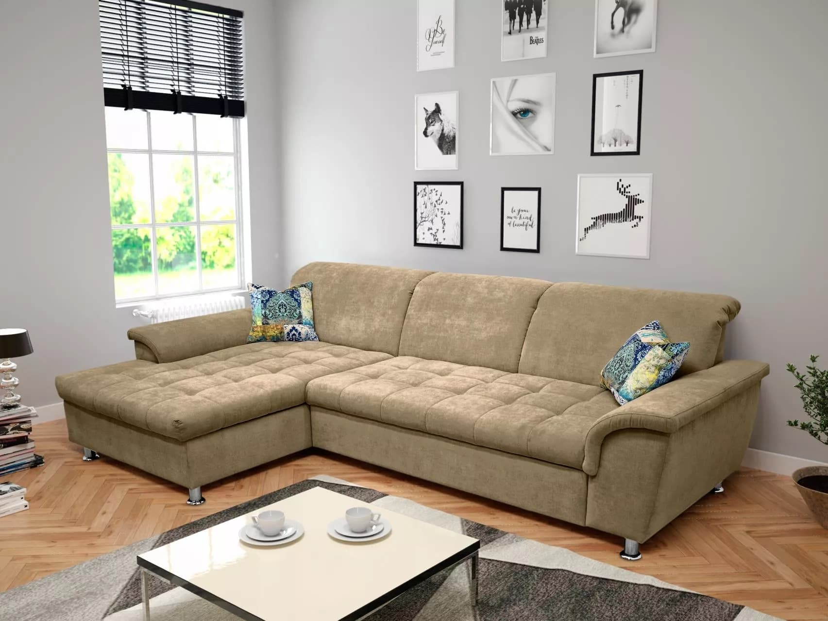 Ecksofa Drenchia | Beige