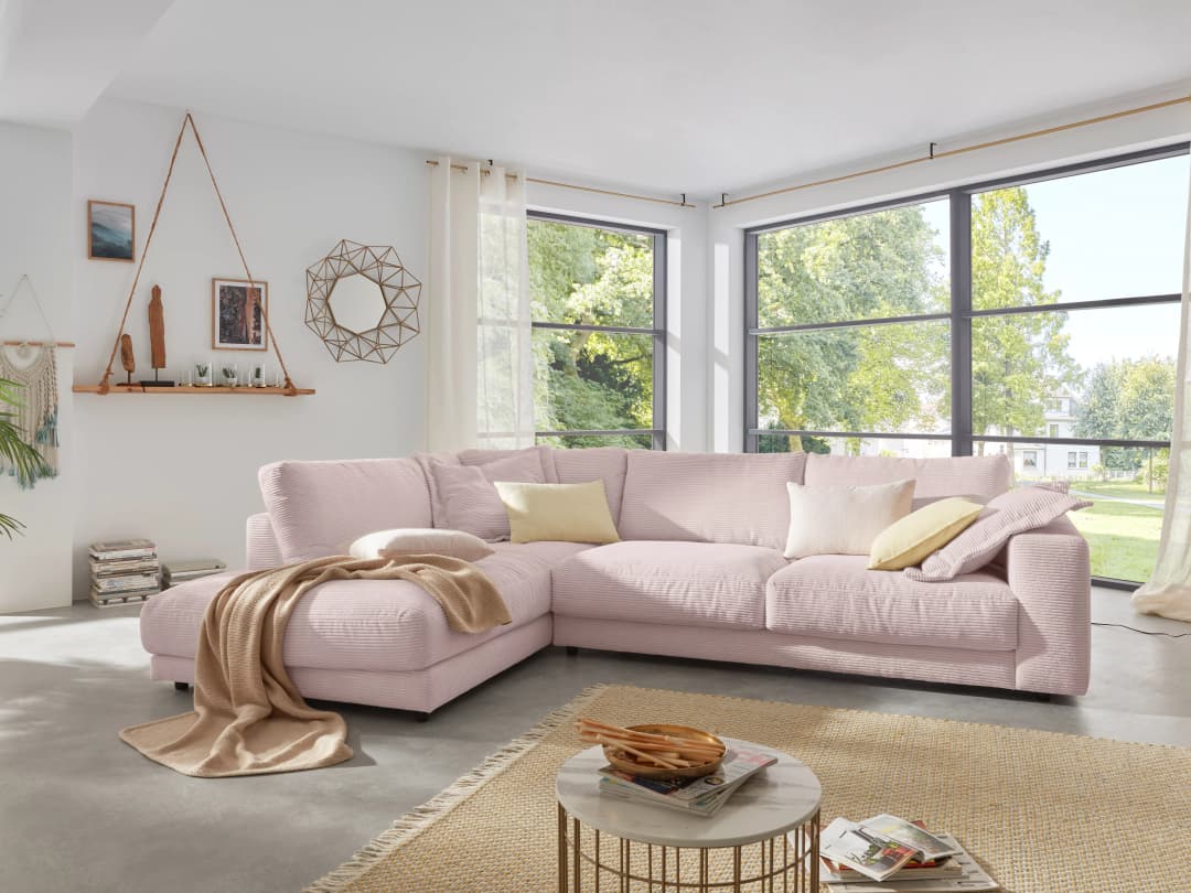 Ecksofa Cairano V | Rosa