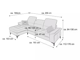 Ecksofa Campalto II | Rot