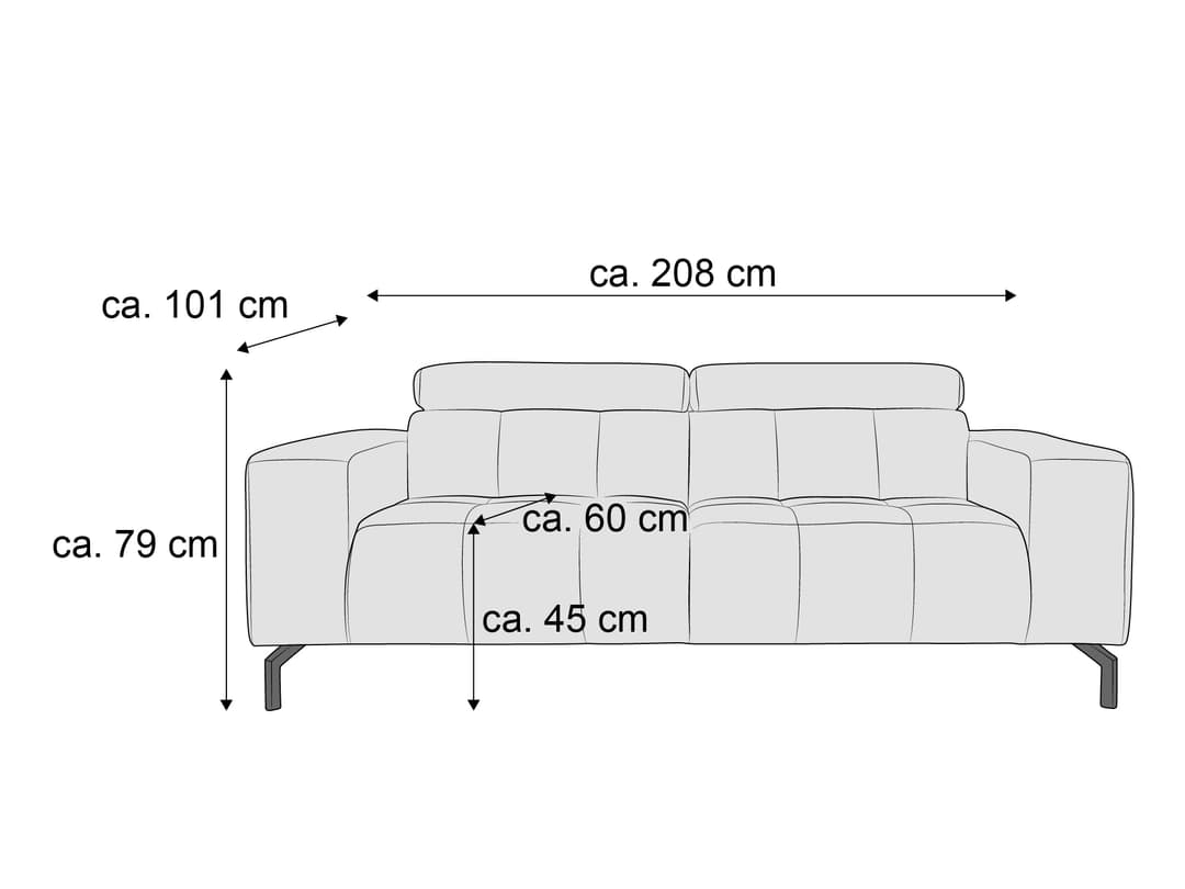 Einzelsofa Dominic | Grau