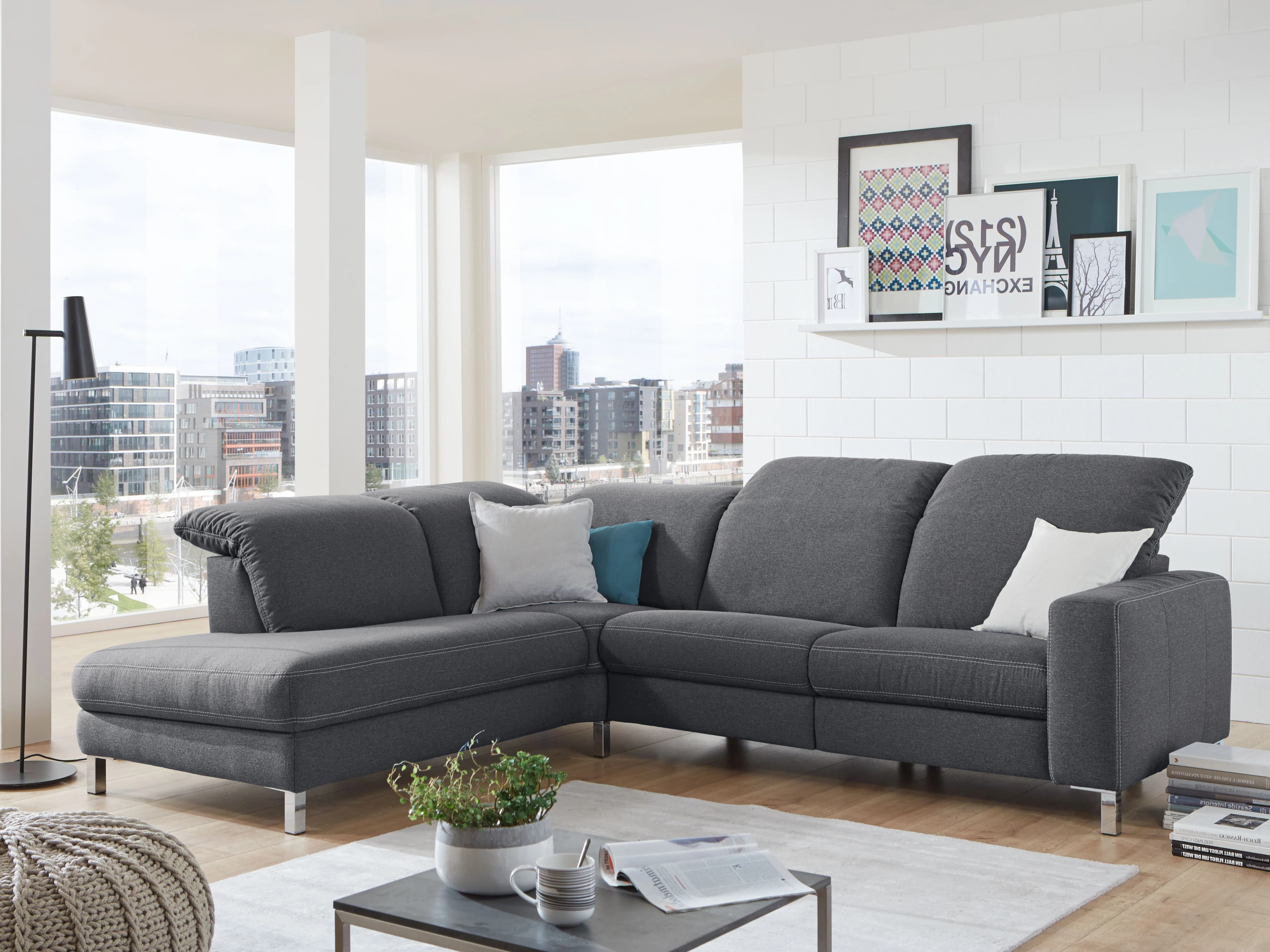 Ecksofa Cabello | Grau