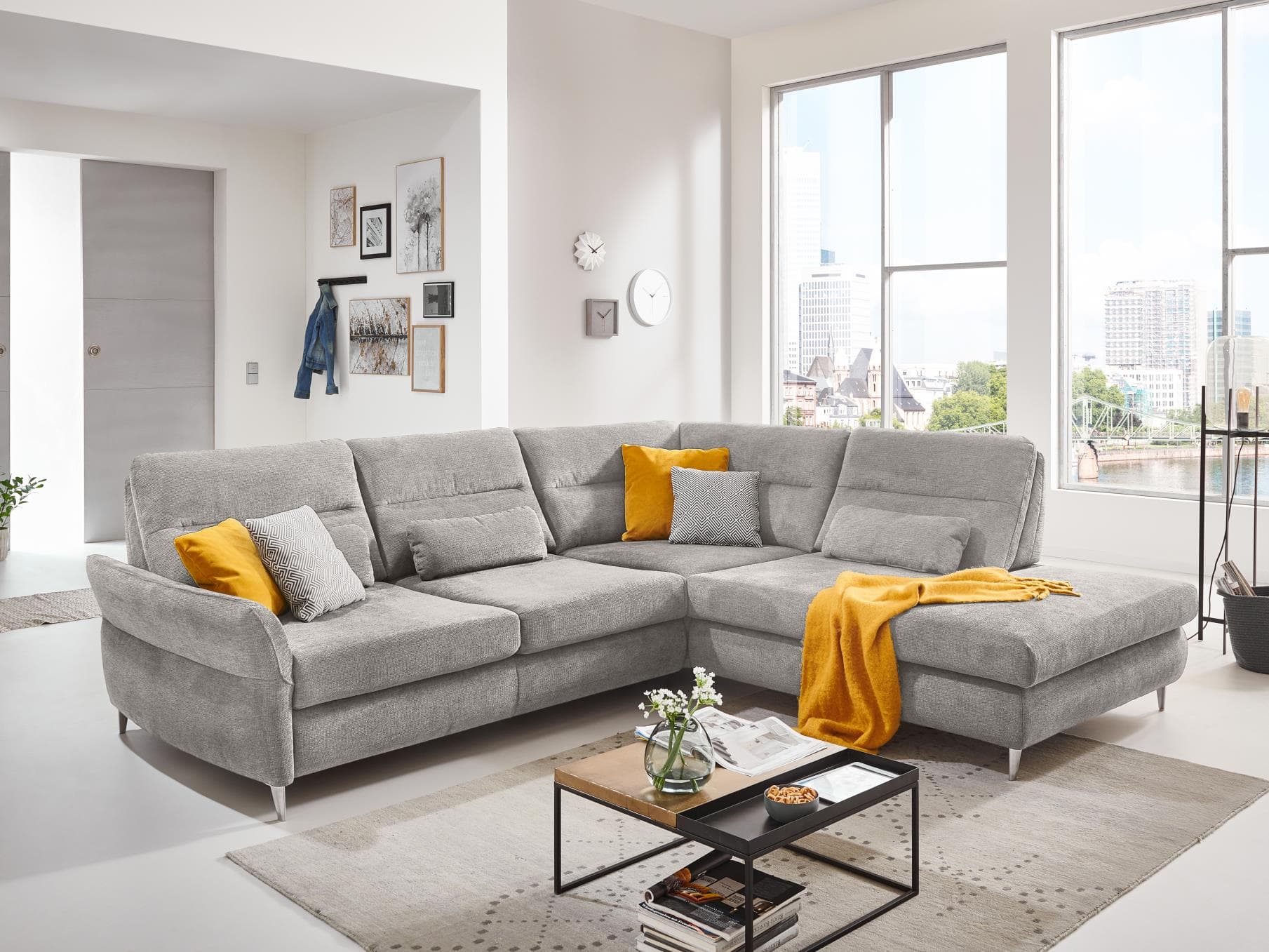 Ecksofa Monno II | Grau