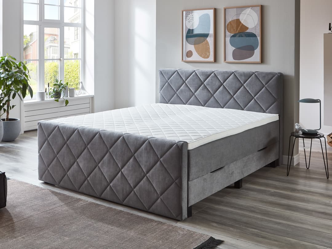 Boxspringbett Saile | Grau