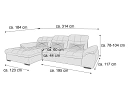 Ecksofa Bekki | Braun