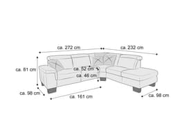 Ecksofa Pomezia XV | Grau