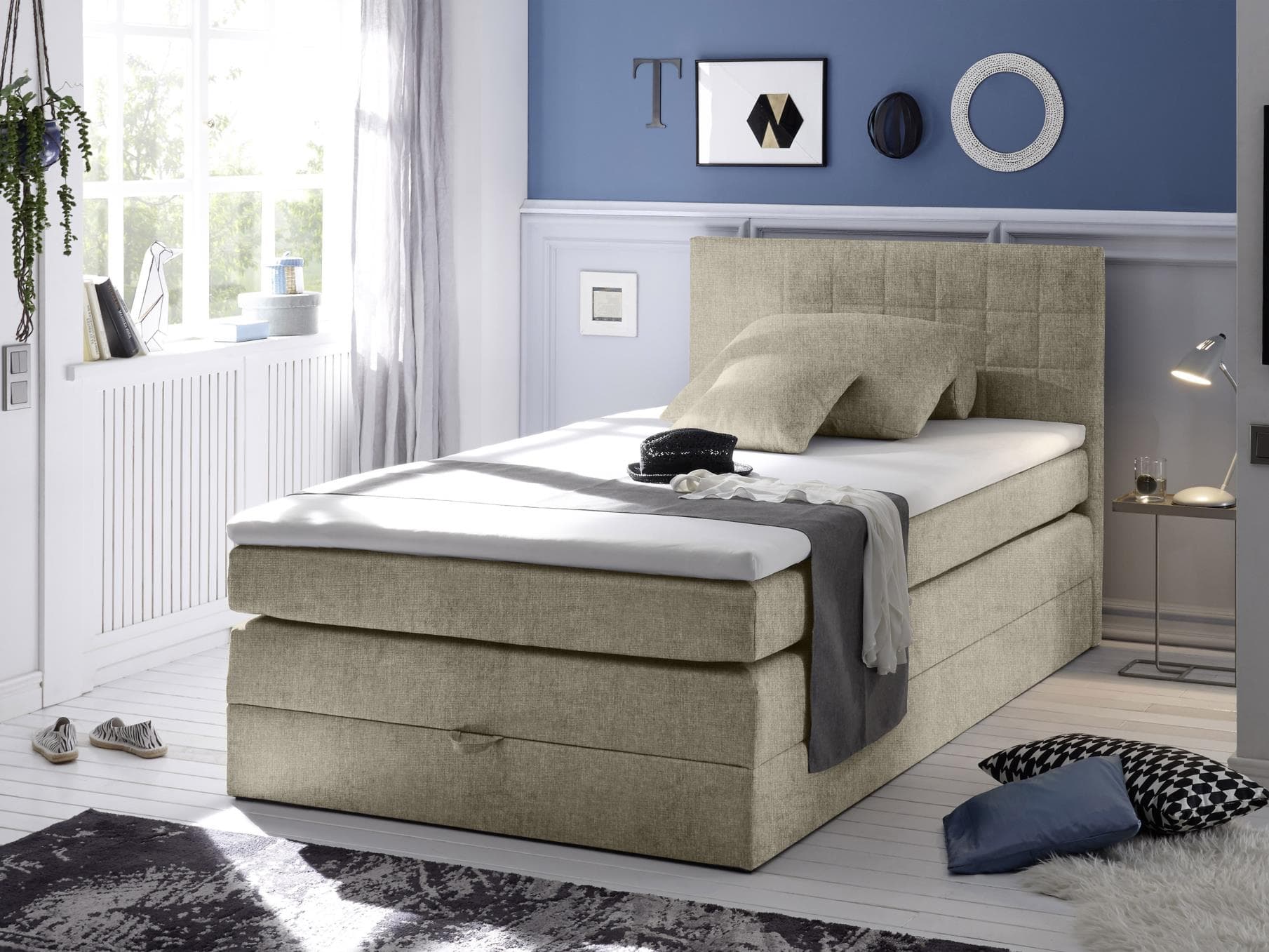 Boxspringbett Balario | Beige