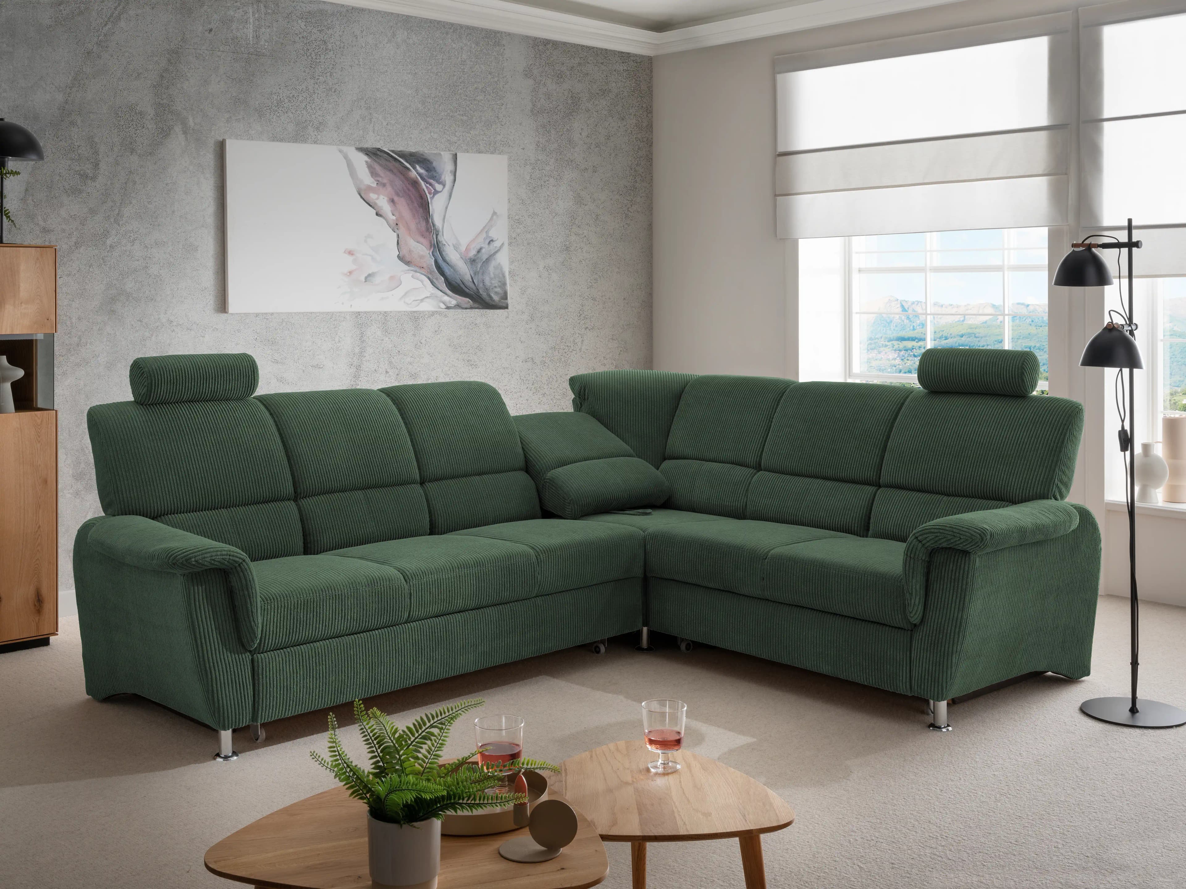 Ecksofa Bulma II | Grün