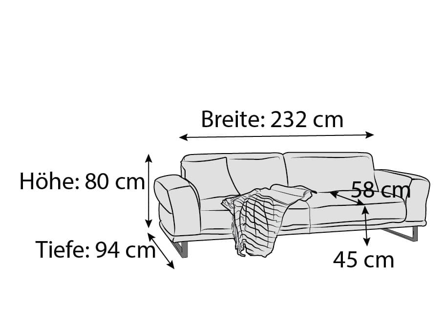 W.Schillig Montanaa II Einzelsofa | Braun
