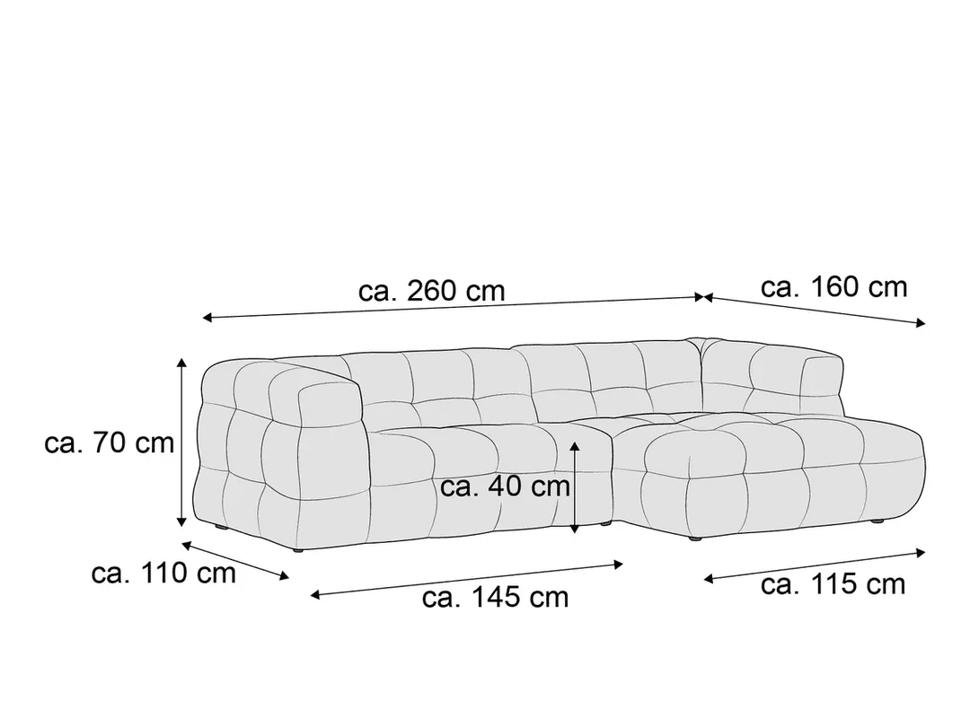 Ecksofa Giorgina | Grau