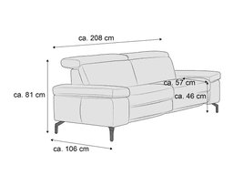 Einzelsofa Paride II | Grau