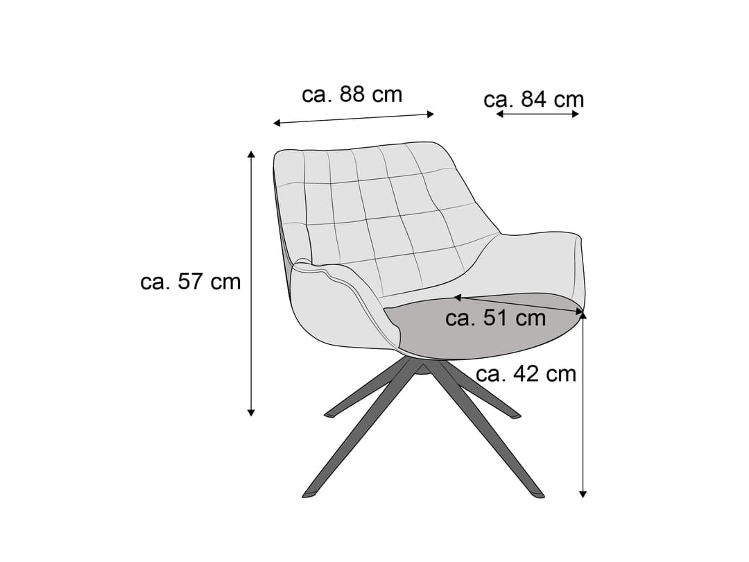 Sessel Zeke | Grau