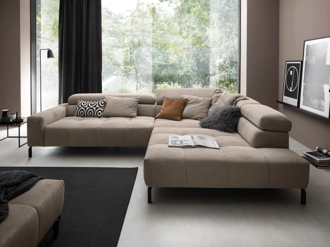 Ecksofa Chellini | Braun