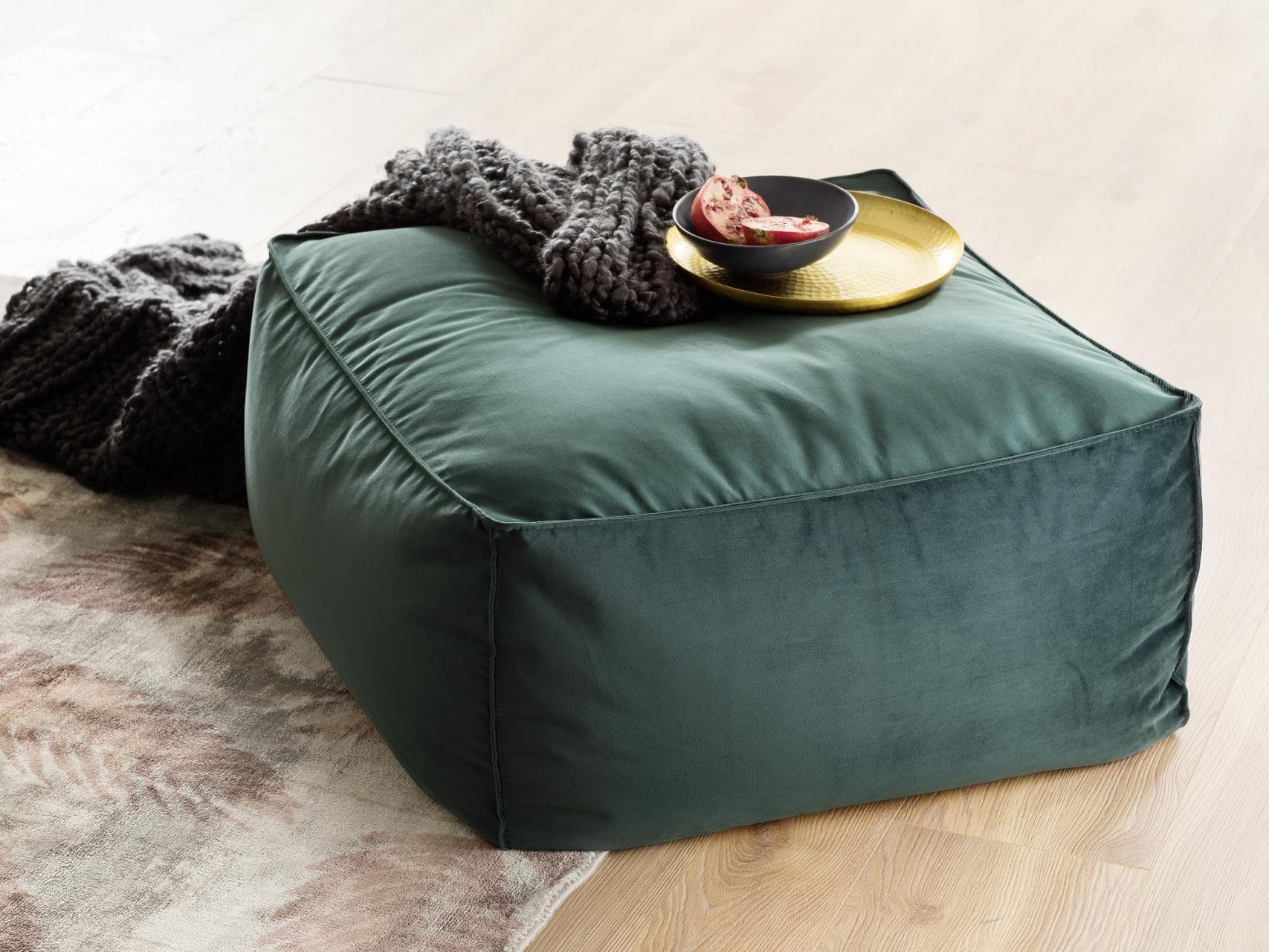 Kabs Polsterhocker Covo II | Türkis