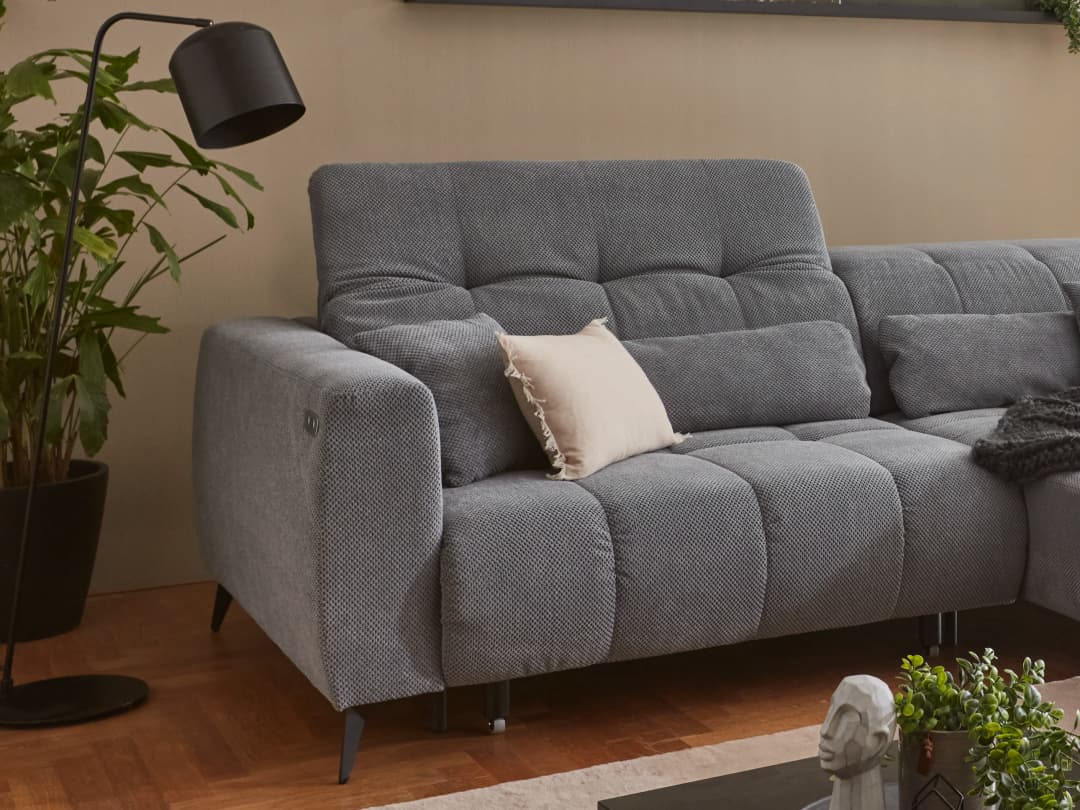 Ecksofa Irvin II | Grau