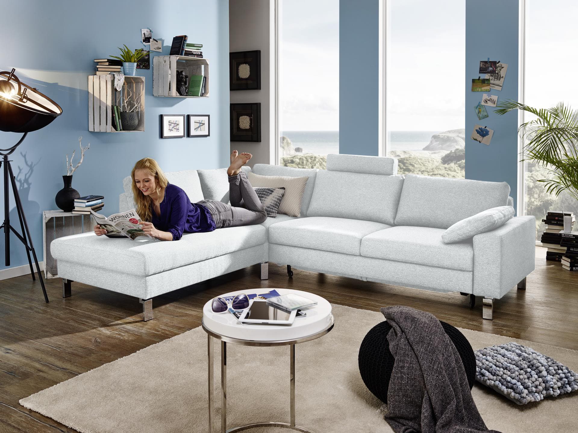 Ecksofa Cabianca | Grau