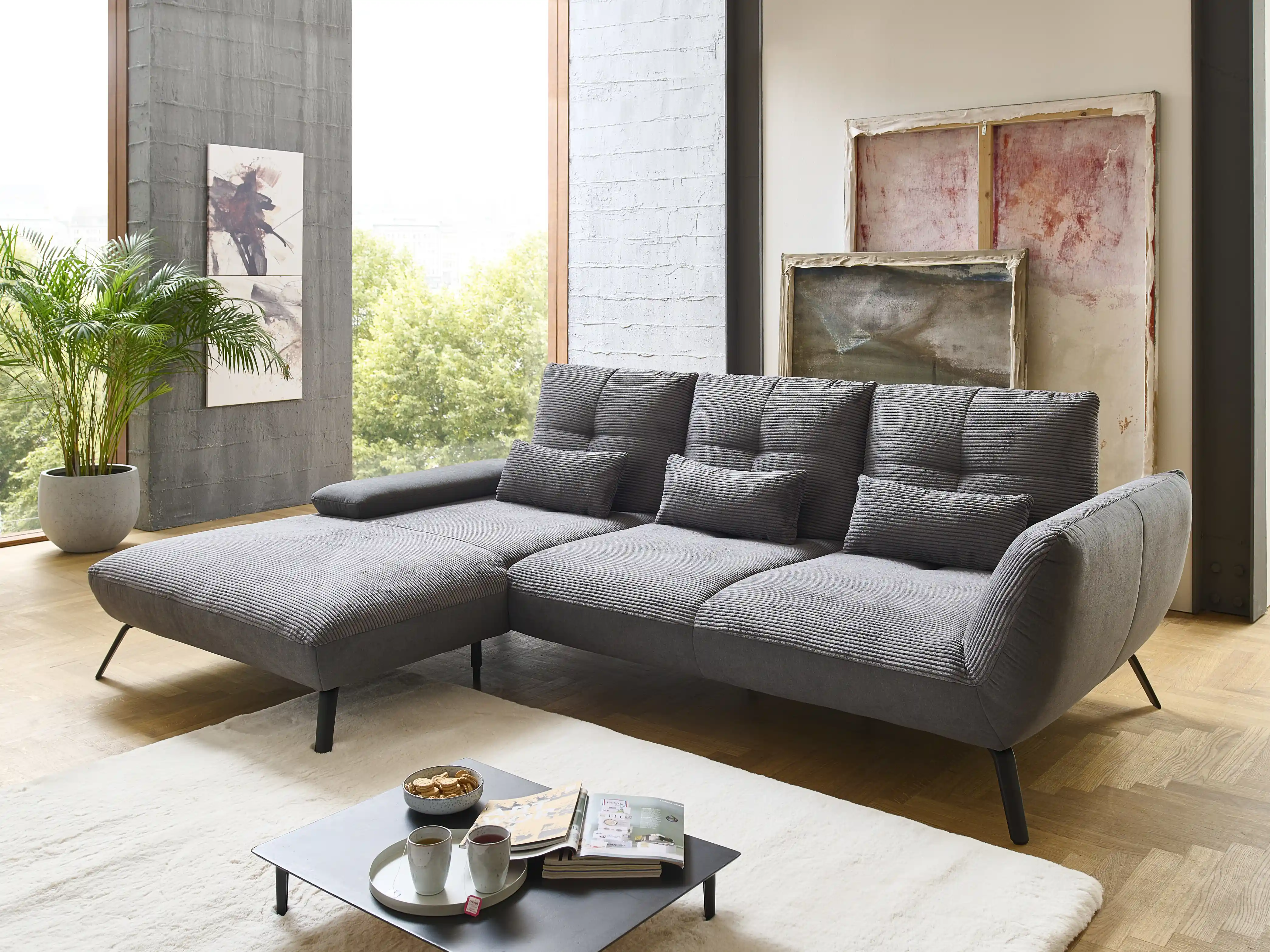 Ecksofa Paola VII | Grau