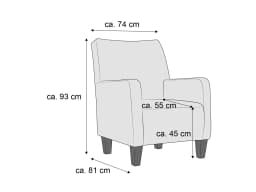 Sessel Silvia II | Grau