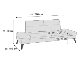 Einzelsofa Penina II | Grau