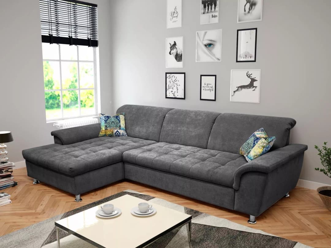 Ecksofa Drenchia | Grau