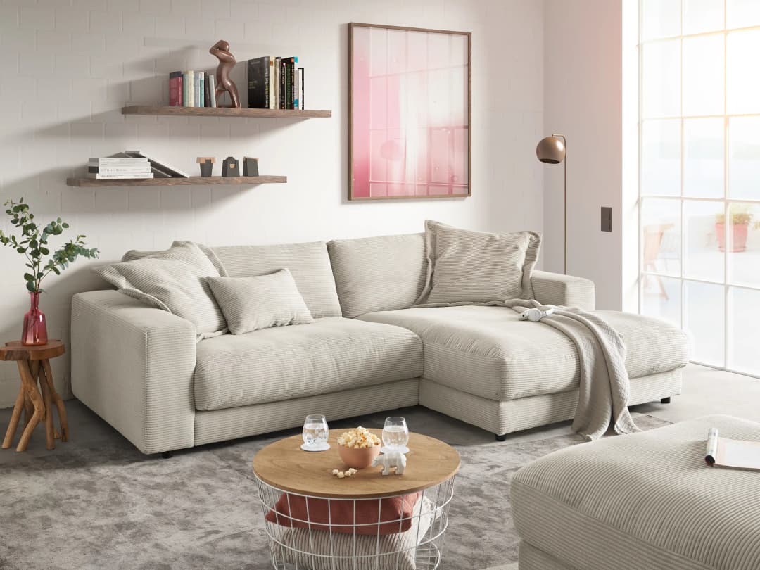 Ecksofa Caldiero VIII | Rosa