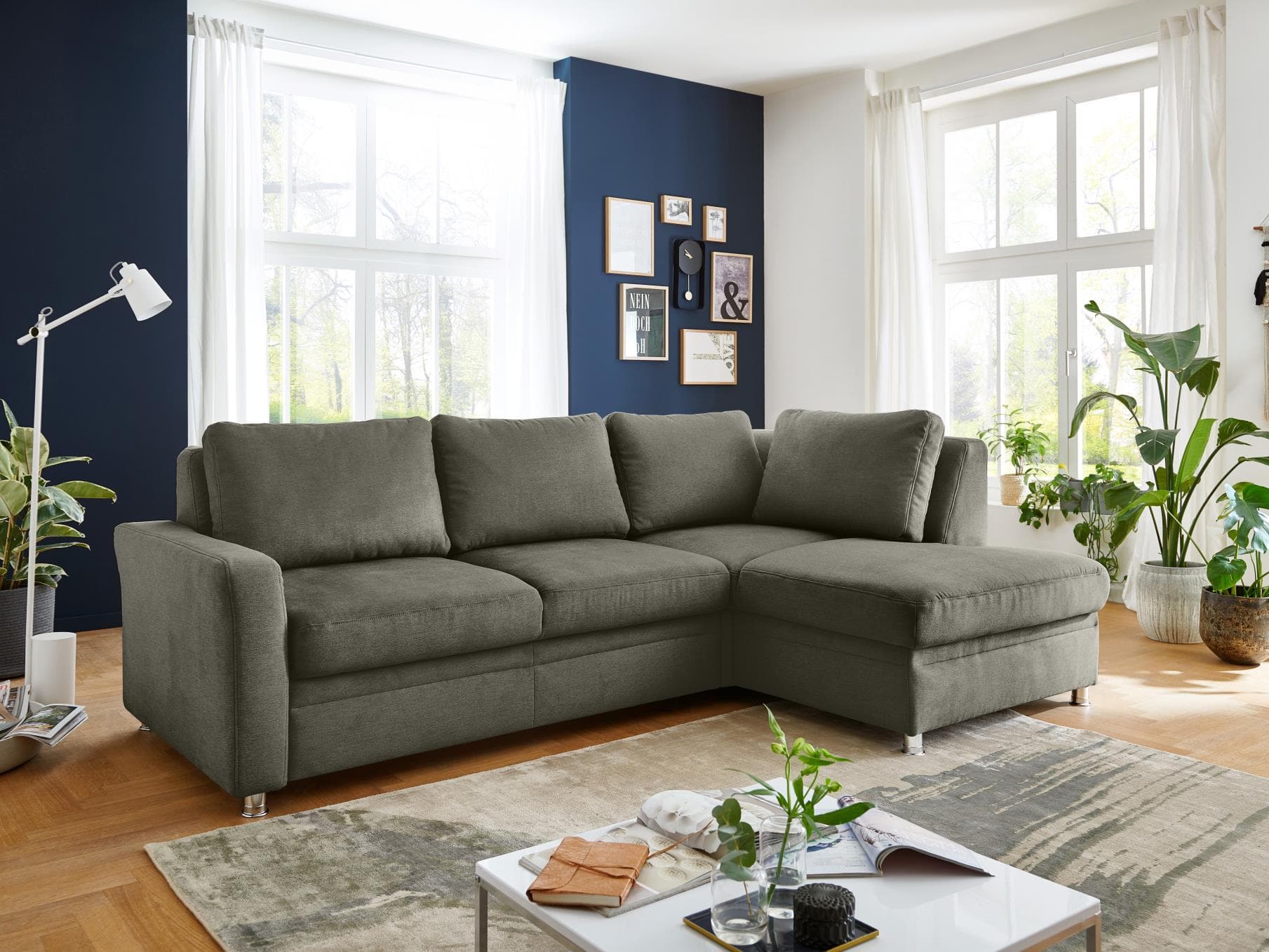 Ecksofa Metaponto | Grün