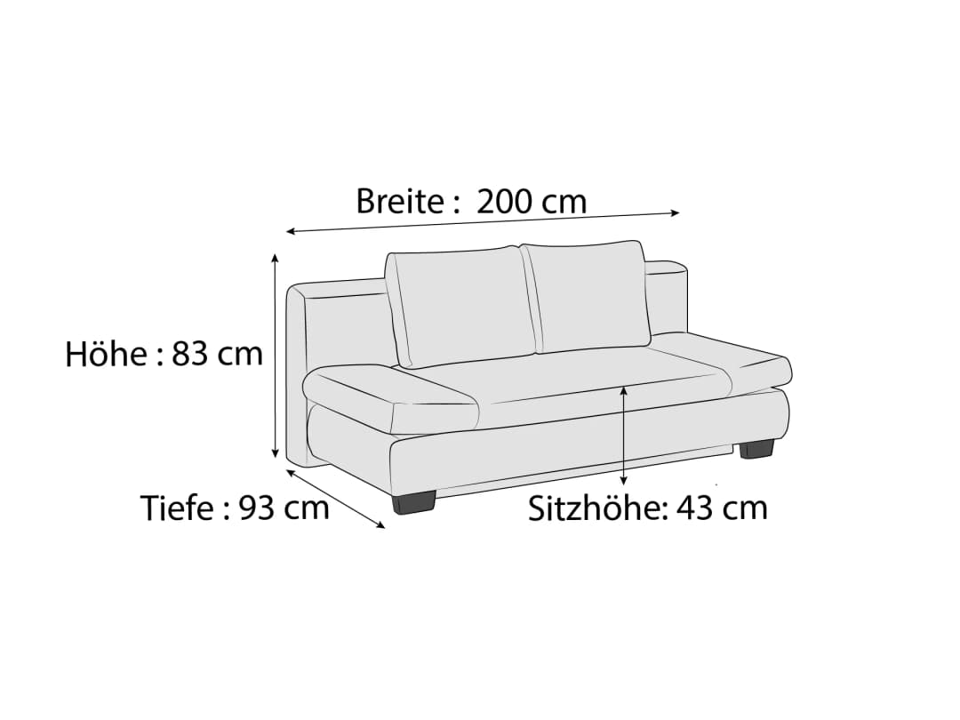 Schlafsofa Rigo | Grau