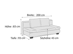 Schlafsofa Rigo | Grau