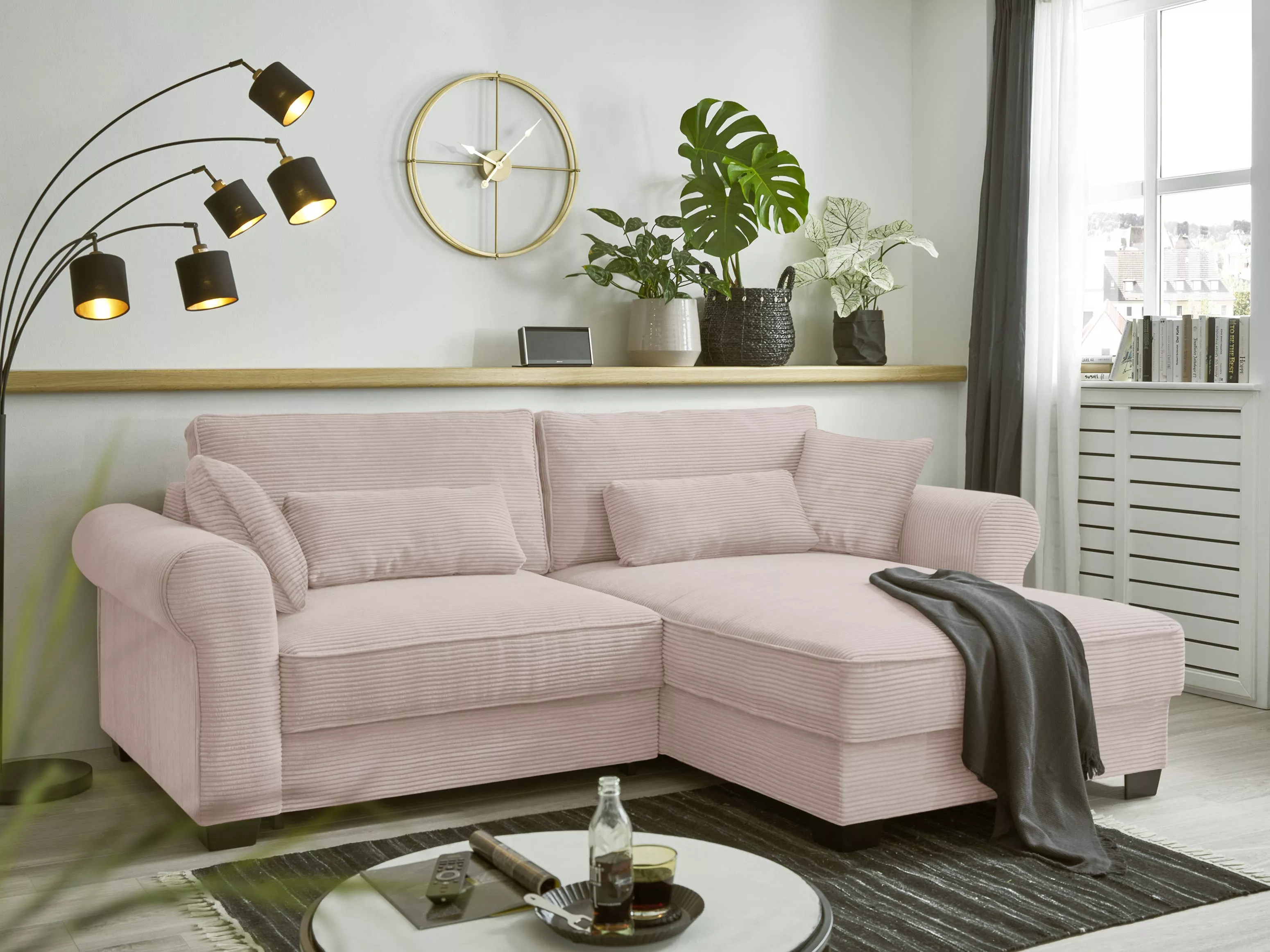 Ecksofa Berny | Rosa