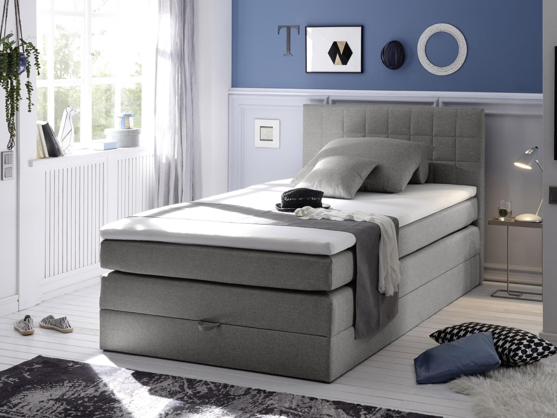 Boxspringbett Balario | Grau