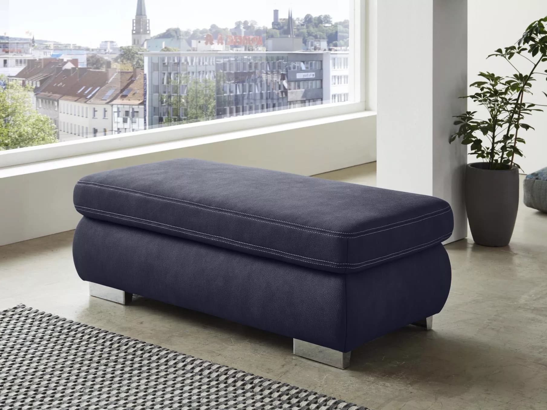 Polsterhocker Montello II | Blau