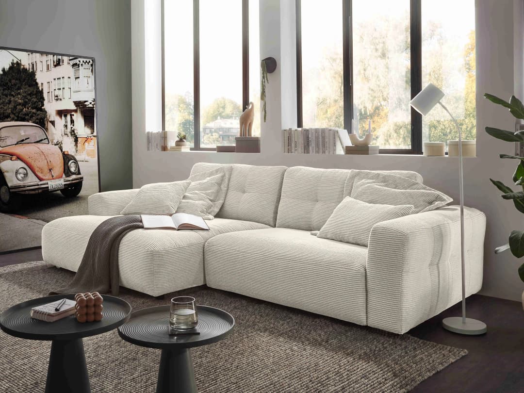 Ecksofa Cally III | Weiß