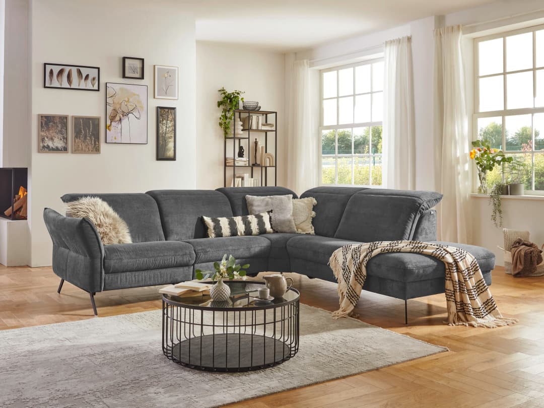 Ecksofa Haifa | Grau