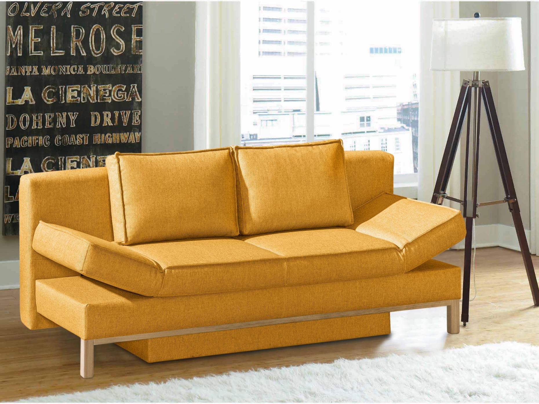Schlafsofa Rivara | Gelb