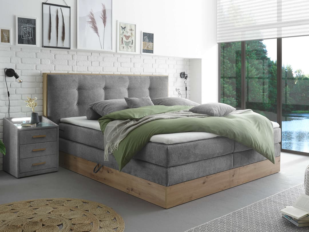 Boxspringbett Bigome II | Schwarz