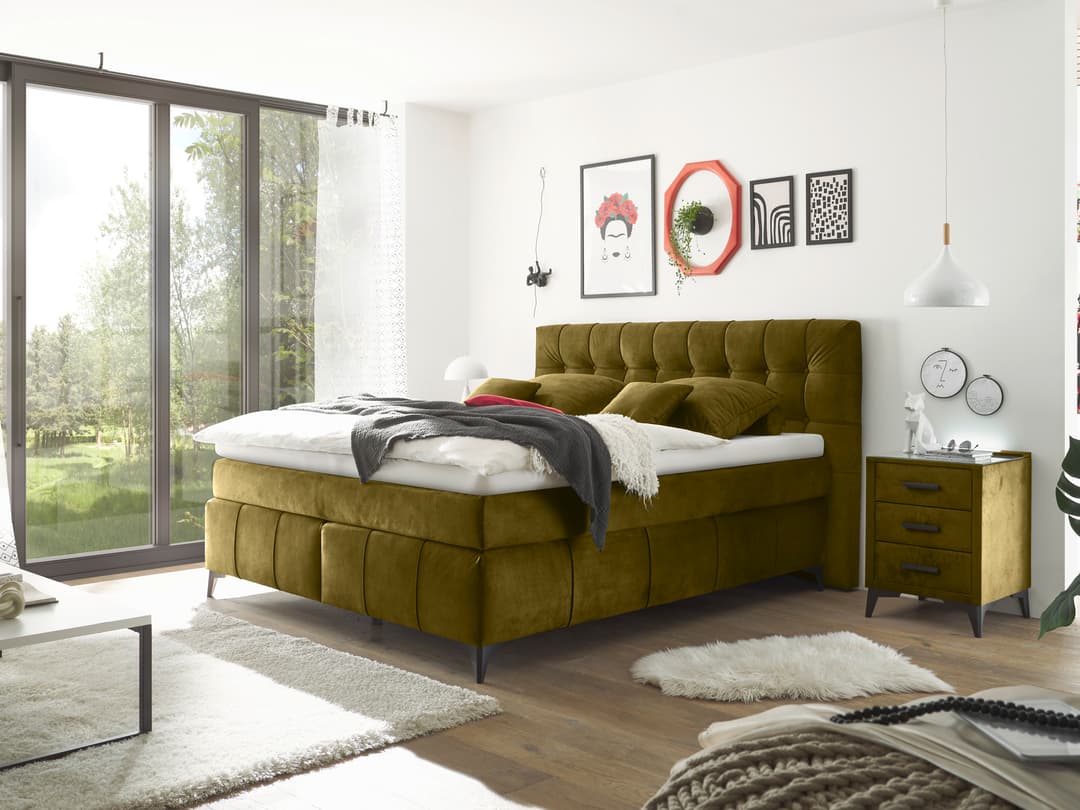 Boxspringbett Büren | Grün