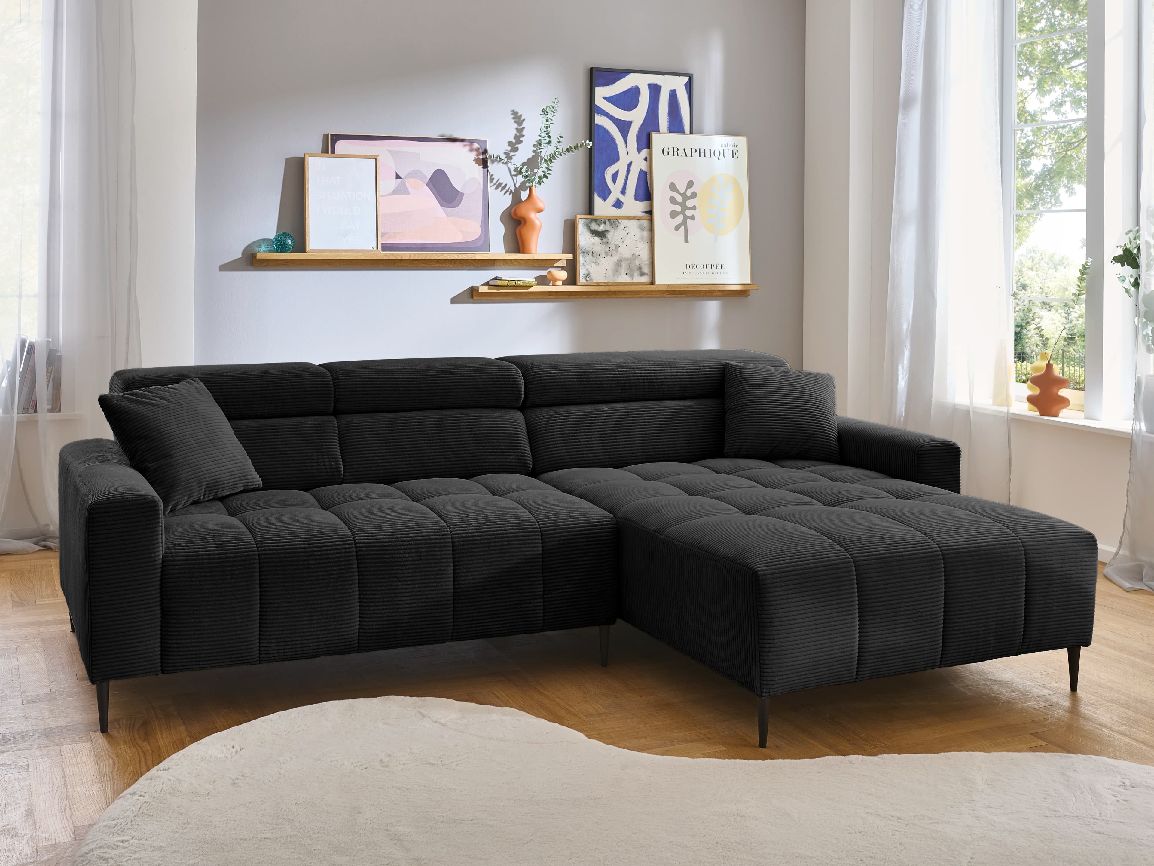 Ecksofa Isla | Schwarz