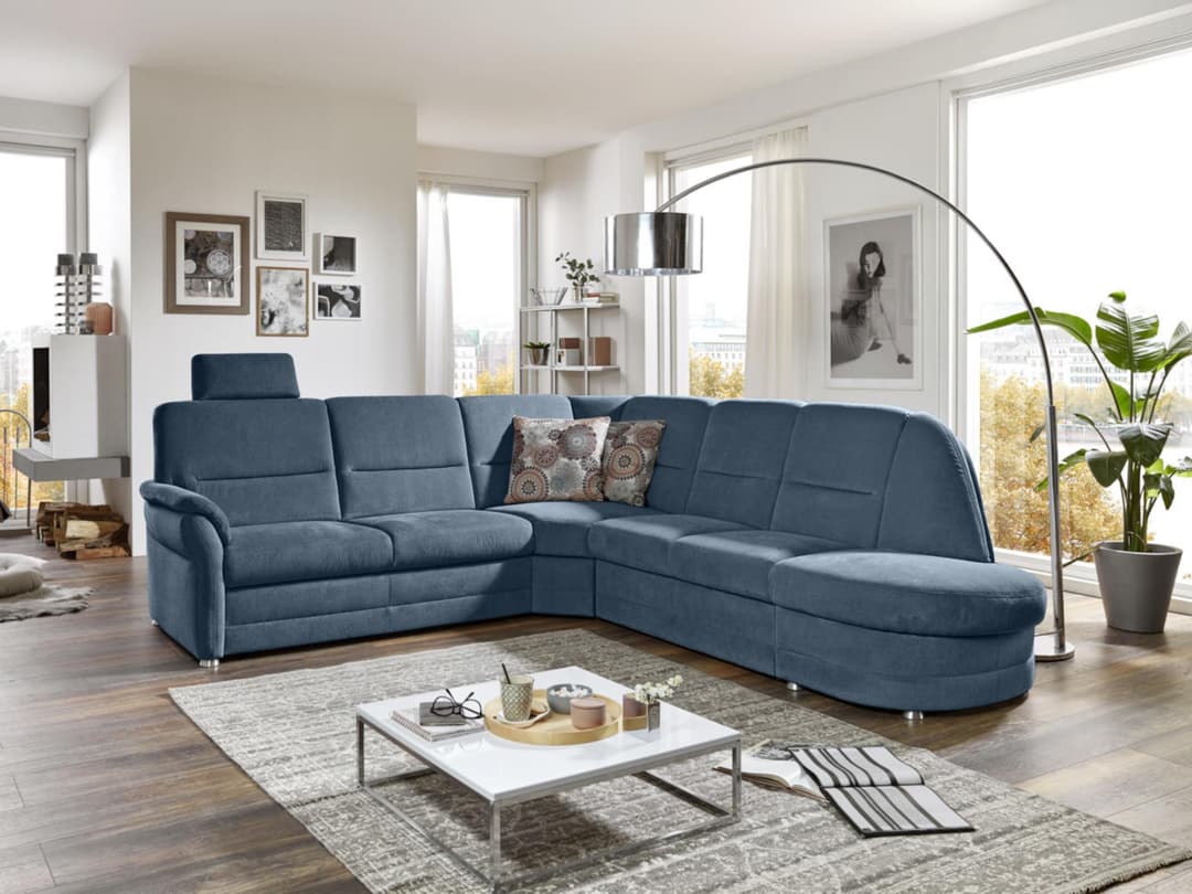 Ecksofa Preta III | Blau