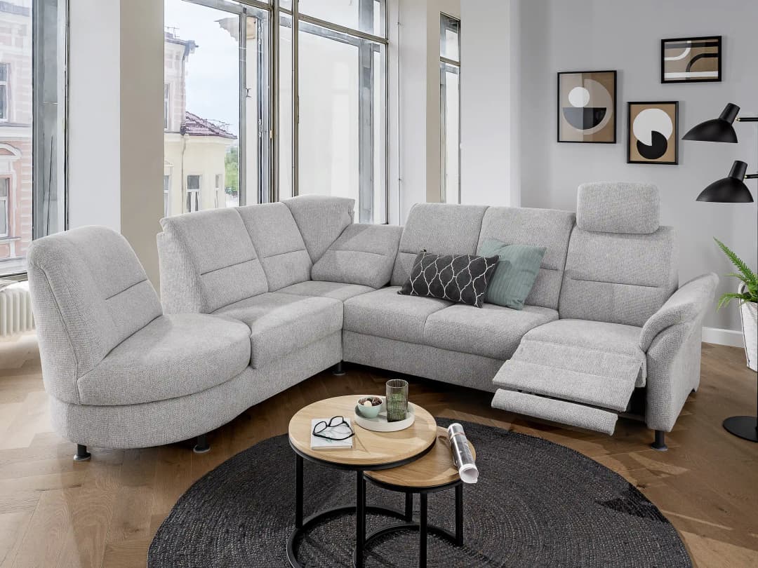 Ecksofa Borken | Grau