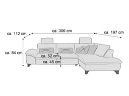 Ecksofa Majid | Grün