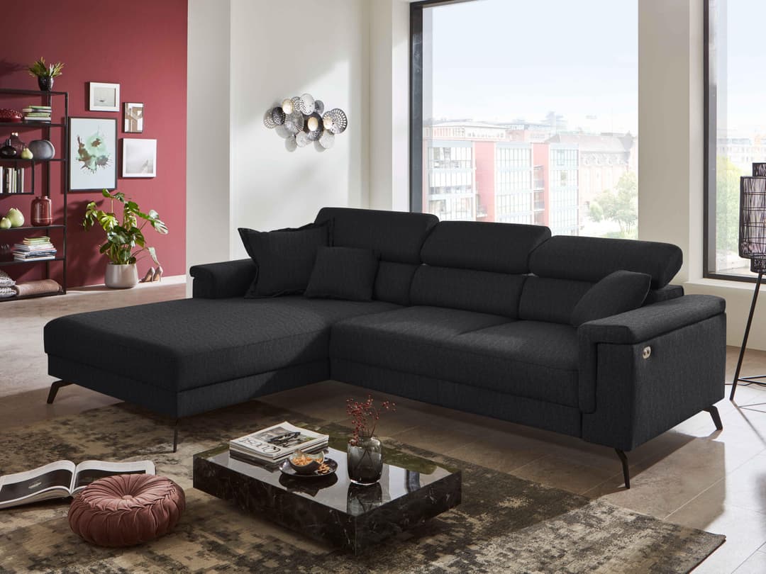Ecksofa Irmina IV | Schwarz
