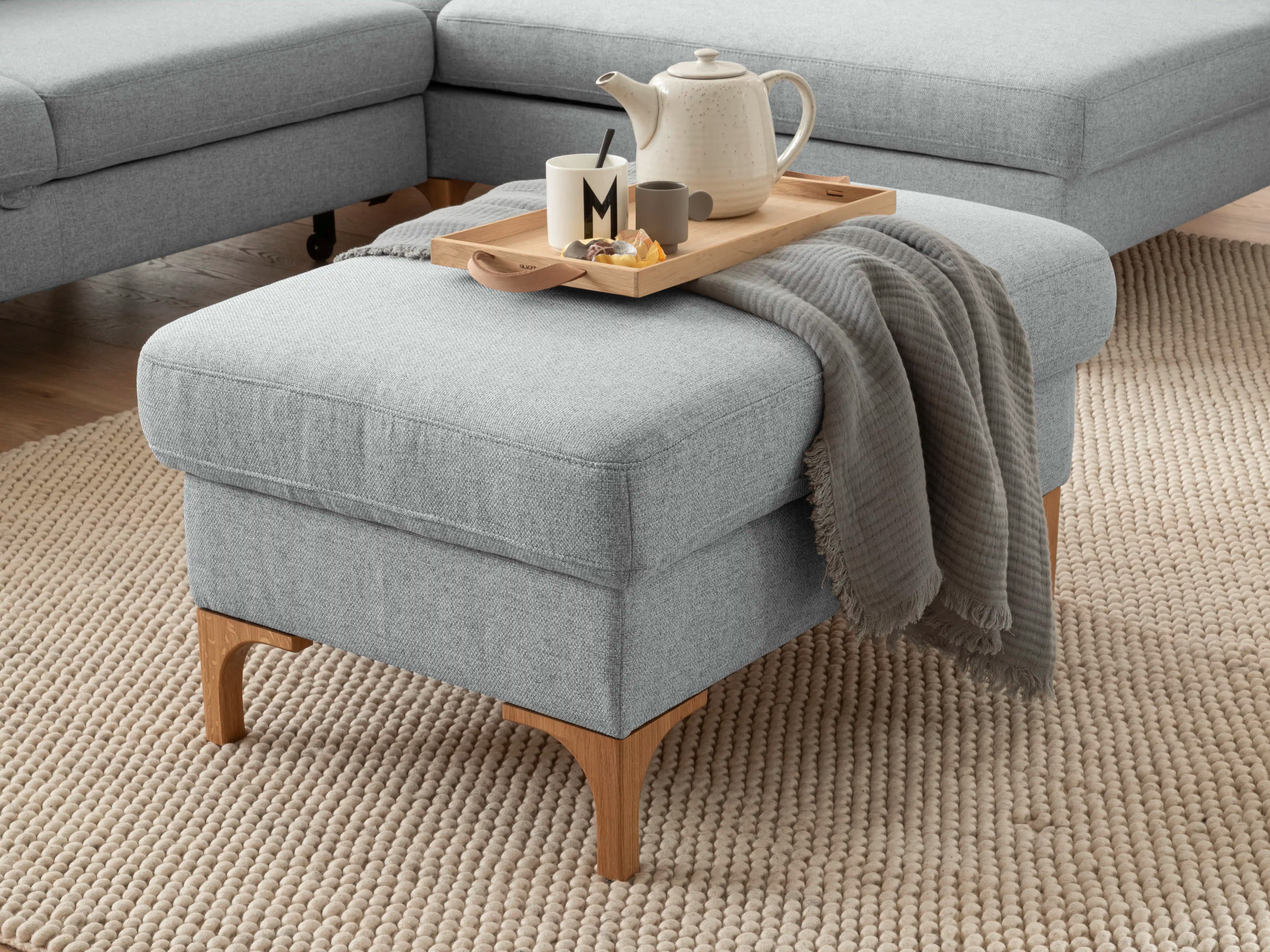 Kabs Polsterhocker Cavriana VII | Grau