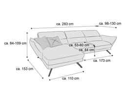 Ecksofa Huscania II | Grau