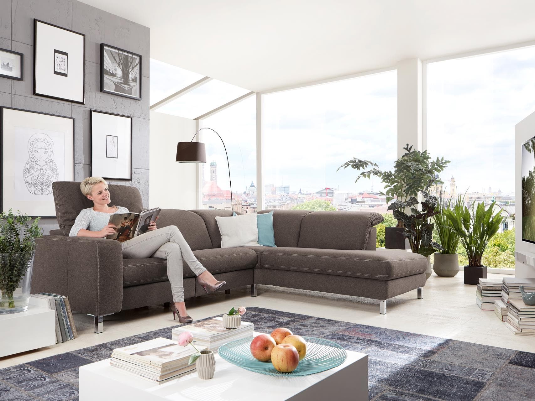 Ecksofa Cabello II | Braun