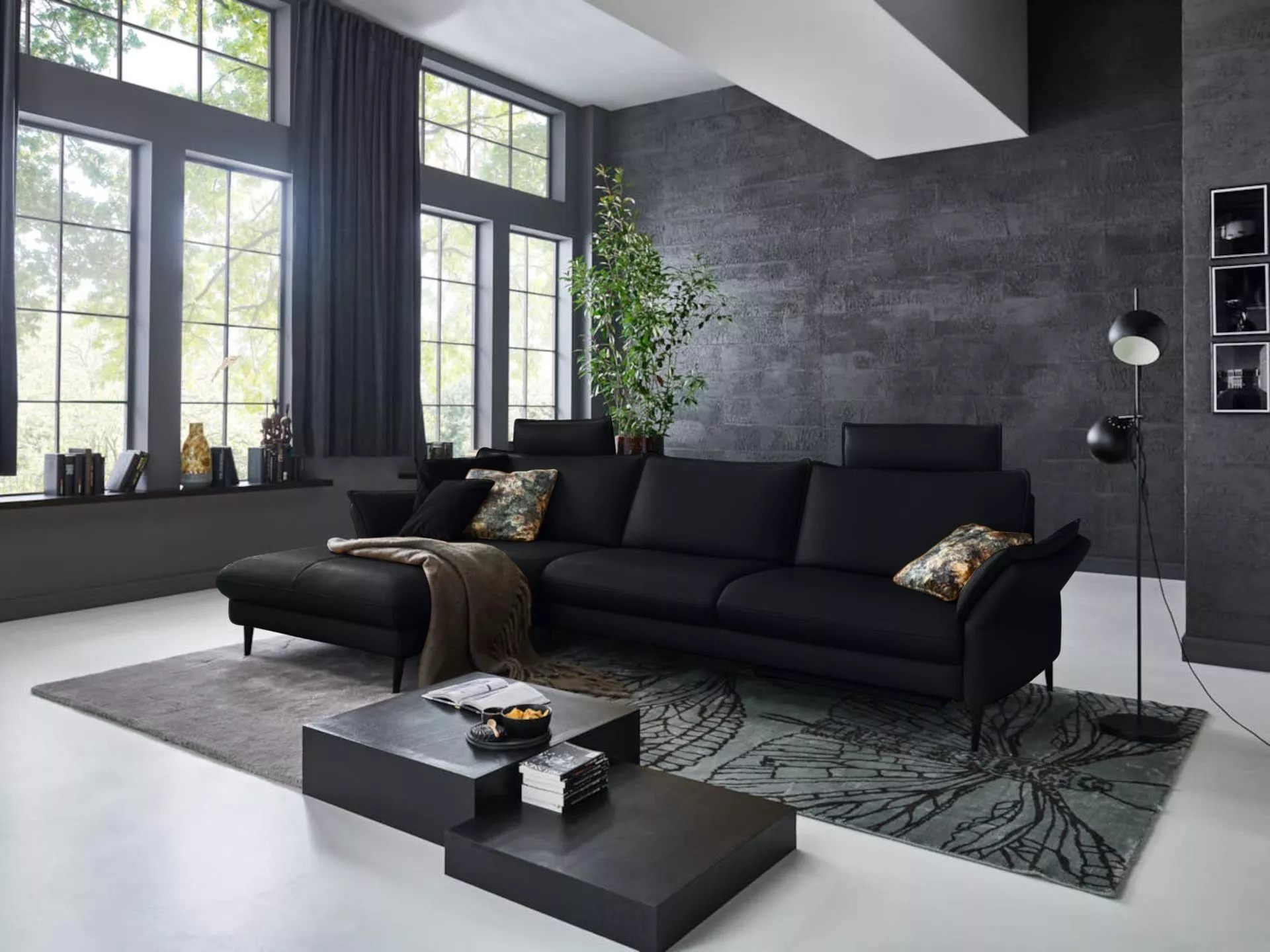 Ecksofa Haeta | Grau