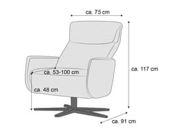 Kabs Relaxsessel Chester | Blau