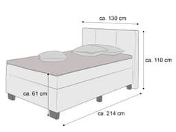 Boxspringbett Saana | Grau