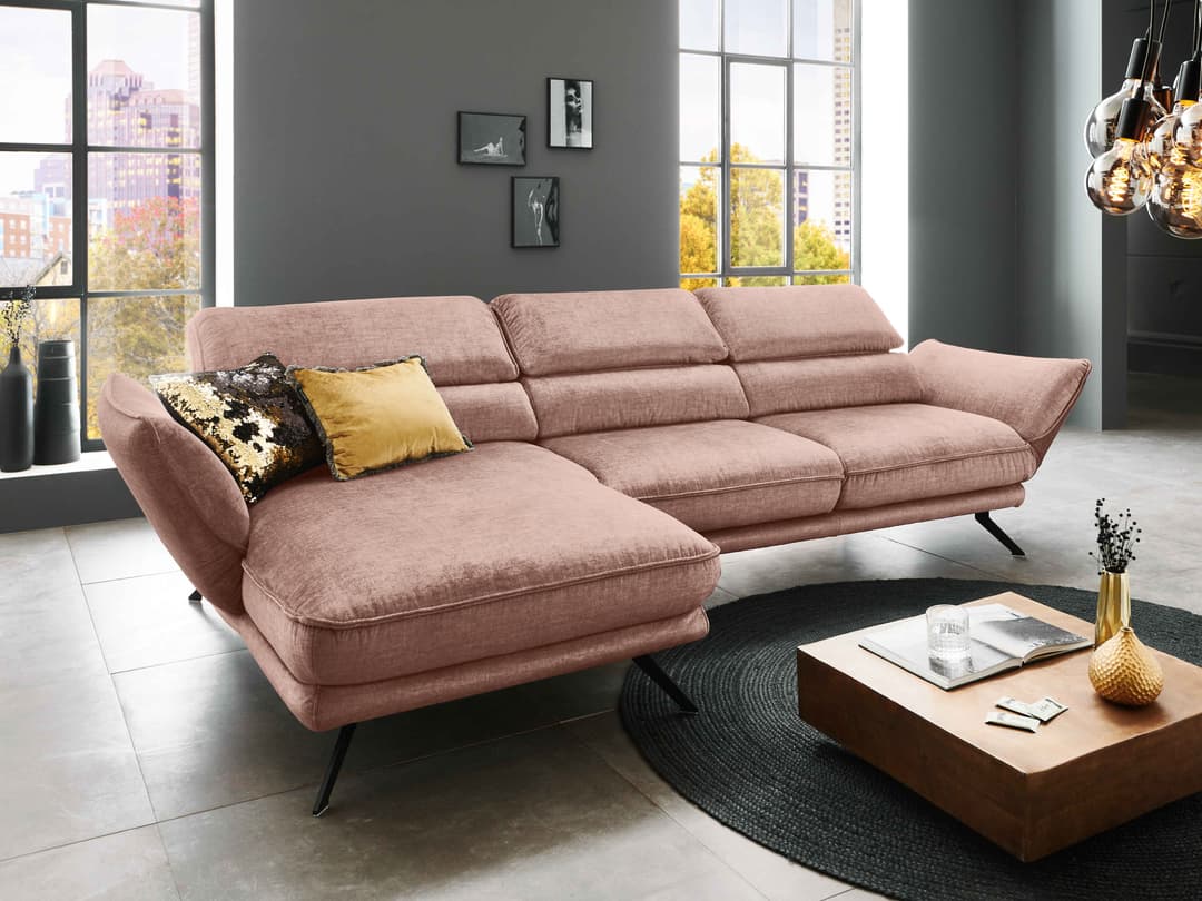 Ecksofa Huscania II | Rosa