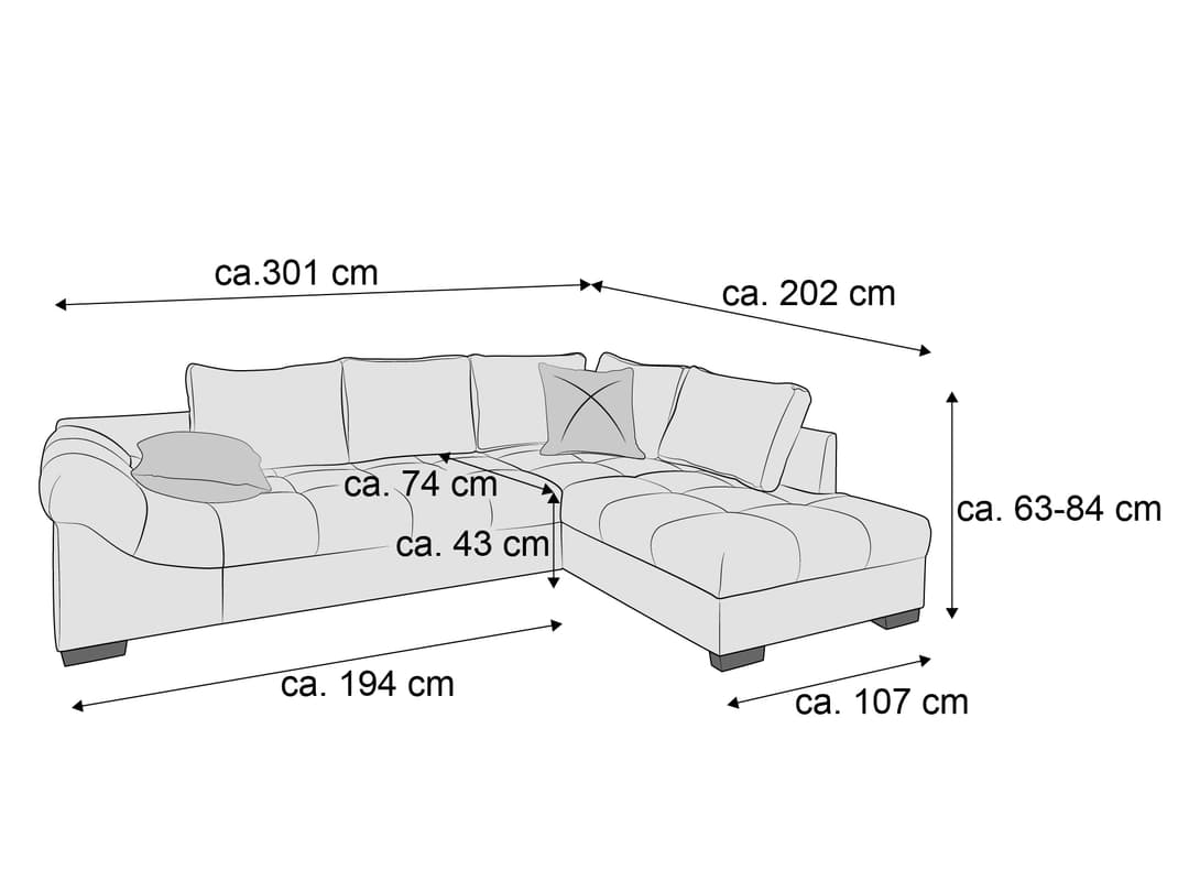 Ecksofa Beneke II | Braun