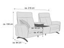 Trapezsofa Caracas II | Braun 4